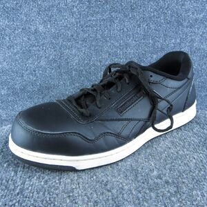 Reebok Steel Toe Men Sneaker Shoes Size‎ 10 Wide Black Leather Lace Up